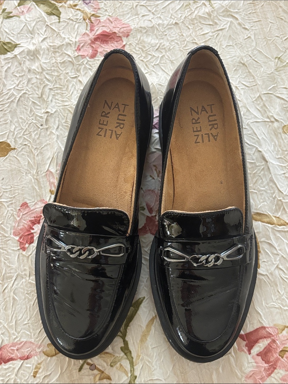 Naturalizer Patent Leather Loafers Black Size 6